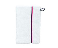 möve Athleisure Waschhandschuh Doubleface 25 x 17 cm aus 85% Baumwolle / 15% Polyester, snow/grey