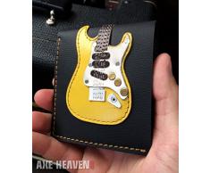 Axt Heaven gelb St E-Gitarre Wallet handgefertigt Leder