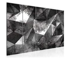 Bilder 3D Effekt Wandbild 200 x 80 cm Vlies - Leinwand Bild XXL Format Wandbilder Wohnzimmer Wohnung Deko Kunstdrucke Grau 5 Teilig - MADE IN GERMANY - Fertig zum Aufhängen 506555c