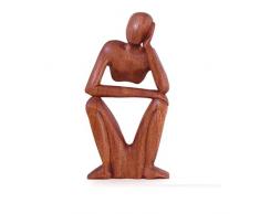 NOVICA 328.823,3 cm Thinking of You Holz Skulptur