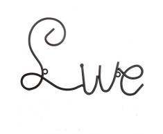 Live Wandhalterung Metall Wort Skulptur Wand Decor von Arad