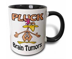 3dRose oder den Brain tumors Band für Design-Two Ton, schwarz, Kaffeebecher, Keramik, Schwarz/Weiß, 10.16 cm x 7,62 x-Uhr