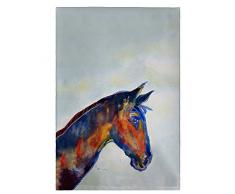 Betsy Drake GT090 Gästetuch, Pferdemotiv, Blau