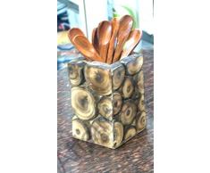 Affaires Löffel Ständer/Halterung Holz Mesh Design für Geschirr Halterung – rutschfeste – Löffel Spatel Essstäbchen organization| Tisch Zubehör Weihnachten Geschenk/Geburtstag von Affaires w-40202