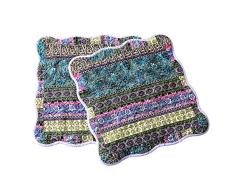 newlake gestreift Jacquard Stil cotton3-piece Patchwork Tagesdecke Quilt Sets, Queen Size, baumwolle, Throw Pillow Cover (18X18 Inch), Throw Pillow Covers