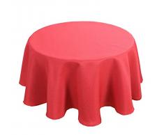 Biscaynebay Stoff-Tischdecken, wasserabweisend, auslaufsicher, für Esszimmer, Küche, Hochzeit und Partys 60 R rot