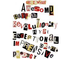 INDIGOS 4051719806335 Wandtattoo ME095 lustiger bunter Spruch Zitat Text 80 x 61 cm