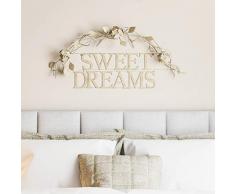 Lavish Home Wandschild aus Metall mit Cutout-Sweet Dreams 3D-Schriftzug Art Home Accent Dekoration, modern, rustikal oder Vintage Landhaus-Stil
