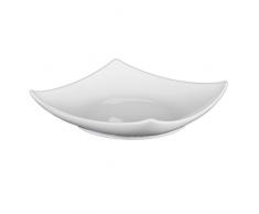 Holst Porzellan YO 015 Quaderteller geschwungen 14 cm YoYo Osaka, weiß, 14 x 14 x 2.2 cm, 6 Einheiten