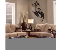 INDIGOS 4052166075848 Wandtattoo w446 Pflanze Blume Wandaufkleber 120 x 70 cm, schwarz