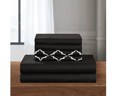 Chic Home Bettwäsche-Set aus gebürstetem Mikrofaser, 4-teilig, für Doppelbett, Taupe