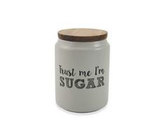 Villa d‘Este Home Tivoli World Zuckerdose mit Deckel, Grau, Ø 11 x H 15 cm