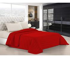 Unbekannt Satin Stripes Streifen Sommer Steppdecke rot, 260x250cm