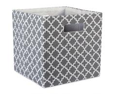 DII Aufbewahrungsbehälter für Kinderzimmer, Büro und Zuhause Gitter Small grau