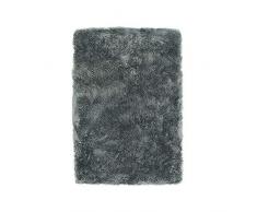 Thedecofactory Teppich Extra Weich, Polyester, dunkelgrau, 90 x 60 x 2 cm