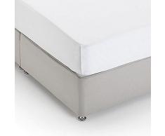 100% Baumwolle Tief Spannbetttuch Fadenzahl 300 weiß Single Double King Betten, 100 % Baumwolle, Weiß, Einzelbett