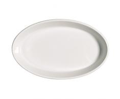 Saturnia Ovale Auflaufform Porzellan Roma weiß cm.36