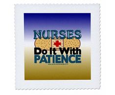 3dRose qs_11934_3 Bettdecke für Krankenschwestern, quadratisch, 20,3 x 20,3 cm