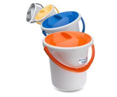 Digi Plast . DIG037 Abfalleimer mit Deckel, 15 Liter, Mehrfarbig