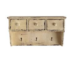 Nearly Natural Fast Natur 7019 47,6 cm W Deko Distressed Holz Regal mit Schubladen und Haken