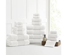 Amrapur Overseas Handtuch-Set, 100% gekämmte Baumwolle 18-Piece weiß
