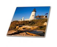3dRose CT 144556 _ 2 Pemaquid Point Lighthouse Bristol, Maine, USA US20 bjn0049 Brian Jannsen Keramik Fliesen, 15,2 cm