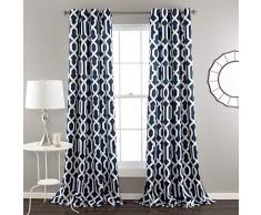 Lush Decor Edward Verdunkeln Fenster Vorhang Panel, 84 x 52, (Set von 2) Navy