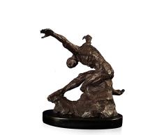 Arte Dal Mondo Icaro Moderne Bronze Statue mit Marmor Basis Skulptur, 29 x 38 x 25 cm