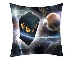 Ylcshsart Dr Who Kissenbezug, Filmmotiv, quadratisch, für Herren, Damen, Dekoration, Sofa, Sessel, Schlafzimmer, Wohnzimmer, 45,7 x 45,7 cm
