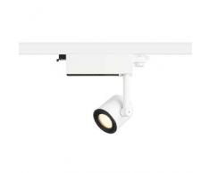 SLV LED 3-Phasen-Strahler SUPROS 78 | Dreh- schwenkbare Deckenleuchte Innenbeleuchtung, LED Spot, Deckenstrahler, Schienen-Strahler, Schienensystem | 700lm, 3000K, rund, weiÃ, LED Inkl., EEK A-A++