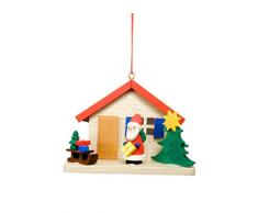 Alexander Taron Importer 10-0850 Christliches Ulbricht, Landhaus mit Weihnachtsmann, 5,7 x 7 x 3,8 cm, Braun