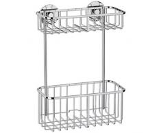 Kela 20094 Wandregal, Zum Kleben, Quick Glue Pad, 32 cm Höhe, Edelstahl Verchromt, Arona