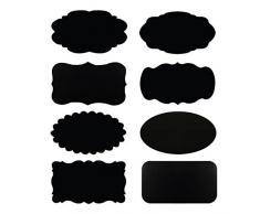 Wrapables Kreidetafel Etiketten (Set 64), 6,3 x 3,8 cm (Set von 32) und 5,1 x 3,2 cm (32 Stück)