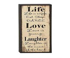 Deco 79 Wandpaneel aus Holz, 25,4 x 73,7 cm