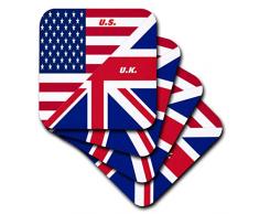 3dRose Untersetzer, Mehrfarbig, 4 Stück