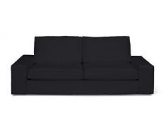 Dekoria Kivik 3-Sitzer Sofabezug Husse passend für IKEA Modell Kivik, schwarz