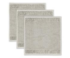 Möve Bamboo Luxe Seiftücher, Silver Grey, 30 x 30 cm, 3