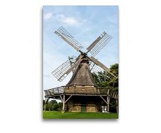Premium Textil-Leinwand 50 x 75 cm Hoch-Format Kolthoffsche Mühle, Galerie-Holländer, Windmühle, Levern | Wandbild, HD-Bild auf Keilrahmen, Fertigbild auf hochwertigem Vlies, Leinwanddruck von Barbara Boensch