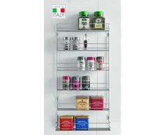 Metaltex Gewürzregal mit 6 Ebenen, metallisch, 36 x 8 x 71 cm