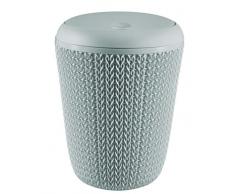 KETER Knit Swing Mülleimer, 7 L, Misty Blue, 22 x 0.1 x 29.5 cm