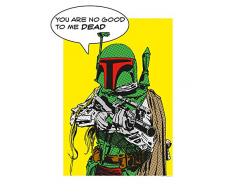 Komar Wandbild Star Wars Classic Comic Quote Boba_Fett | Kinderzimmer, Jugendzimmer, Dekoration, Kunstdruck | ohne Rahmen | WB113-30x40 | Größe: 30 x 40 cm (Breite x Höhe)