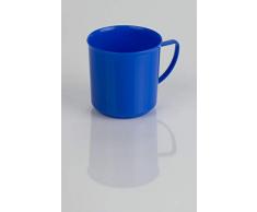 Kimmel Henkelbecher Henkeltasse Teetasse Kaffeebecher Mehrweg bruchsicher klein 180 ml, Kunststoff, Blau