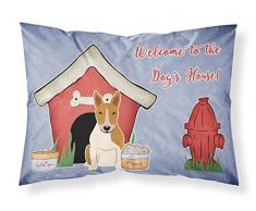 Caroline s Treasures bb2889pillowcase Hund House Collection Bull Terrier rot weiß Stoff Kissenbezüge, Standard, Multicolor
