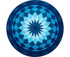 Grund Garten DER STILLE-Mandala runde ø 80 cm, grün Badteppich, Kunstfaser, 80 x 12 x 1,8 cm