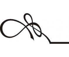 INDIGOS 4051719201666 Wandtattoo, Vinyl, schwarz, 60 x 10 x 10 cm