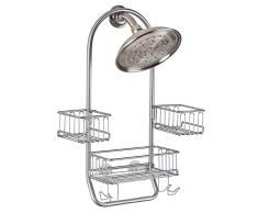 InterDesign 60586EU Classico Schwenkbarer Dusch-Caddy 2, silberfarben