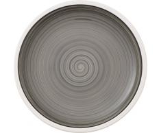 Villeroy & Boch Manufacture Grau Frühstücksteller, 22 cm, Premium Porzellan, Grau