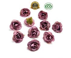 fake flowers heads Künstliche Blumen, Kleine Teeknospe, Kunstblumen, Seide, Dekoration, Blumenkopf, DIY Zubehör, 30 Stück grau