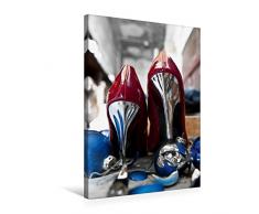 Premium Textil-Leinwand 50 x 75 cm Hoch-Format geplatzter Weihnachtsschmuck | Wandbild, HD-Bild auf Keilrahmen, Fertigbild auf hochwertigem Vlies, Leinwanddruck von Norbert J. Sülzner / NJS-Photographie