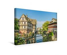 Premium Textil-Leinwand 45 x 30 cm Quer-Format Romantisches Straßburg | Wandbild, HD-Bild auf Keilrahmen, Fertigbild auf hochwertigem Vlies, Leinwanddruck von Tina Rabus